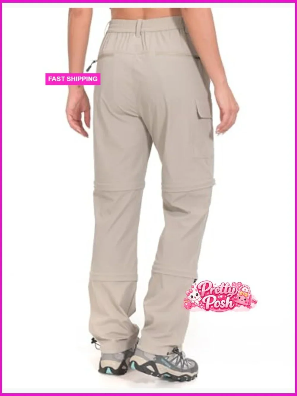 Stretch Convertible Zip-Off Quick Dry Hiking Pants Nylon Elastane